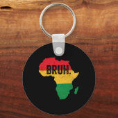 Bruh Boys Kinder Afro-Amerikaanse Funny Black Hist Sleutelhanger (Voorkant)