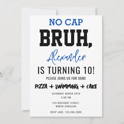 Bruh Boy's Teenager Verjaardag Geen Pet Teen Boy Kaart (Voorkant)