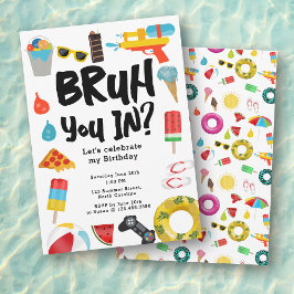 Bruh Boy's Teenager Verjaardagsfeest Tiener Boy Su Kaart