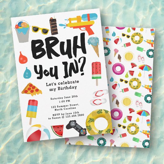 Bruh Boy's Teenager Verjaardagsfeest Tiener Boy Su Kaart