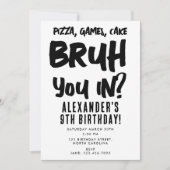 Bruh Boy's Tiener Verjaardagsfeest Tiener Boy Kaart (Voorkant)