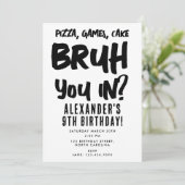 Bruh Boy's Tiener Verjaardagsfeest Tiener Boy Kaart (Staand voorkant)