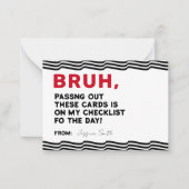 Bruh Boys Valentijns kaart, Grappige kinder Valent Notitiekaartje (Voorkant)