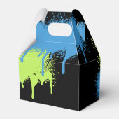 Bruh Boy's Verjaardagsfeest Neon Graffiti Groen Bl Bedankdoosjes (Achterkant)