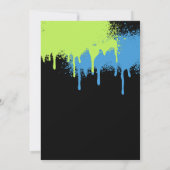 Bruh Boy's Verjaardagsfeest Neon Graffiti Groen Bl Kaart (Achterkant)