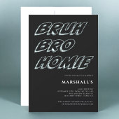 BRUH BRO HOMIE jongens typografie verjaardag Uitno Kaart
