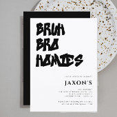 BRUH bro homie moderne tween verjaardag uitnodigin Kaart