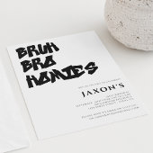 BRUH bro homie moderne tween verjaardag uitnodigin Kaart