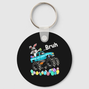 Bruh Bunny Happy Easter Monster Truck Lovers Kinde Sleutelhanger