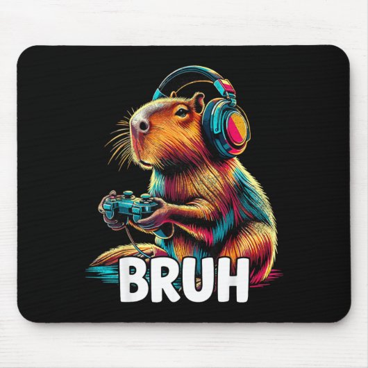 Bruh Capibara's Grappige Videogames Capibara  Muismat (Voorkant)