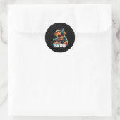 Bruh Capibara's Grappige Videogames Capibara Ronde Sticker (Tas)