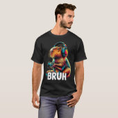 Bruh Capibara's Grappige Videogames Capibara T-shirt (Voorkant volledig)