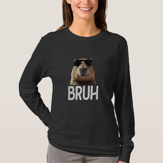 Bruh Capybara Funny Capybara Lover Meme Lover T-shirt (Voorkant)
