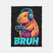 Bruh Capybara Funny Video Games Capybaras  Fleece Deken (Voorkant)