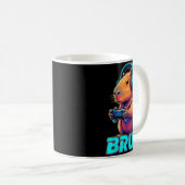 Bruh Capybara Funny Video Games Capybaras  Koffiemok (Voorkant rechts)