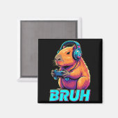 Bruh Capybara Funny Video Games Capybaras  Magneet (Voorkant / Achterkant)