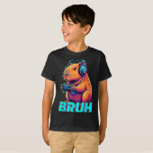 Bruh Capybara Funny Video Games Capybaras  T-shirt (Voorkant volledig)