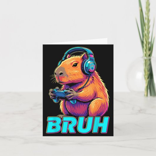 Bruh Capybara Grappige Videospellen Capybaras Kaart (Voorkant)