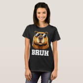 Bruh capybara meme grappig ontspannen capybara ene t-shirt (Voorkant volledig)