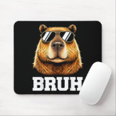 Bruh capybara meme grappige relaxte capybara energ muismat (Met muis)