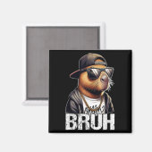 Bruh Capybara Zonnebril Jongens Mannen Grappige Ca Magneet (Voorkant / Achterkant)