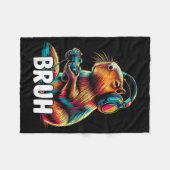 Bruh Capybaras Funny Video Games Capybara  Fleece Deken (Voorkant (Horizontaal))