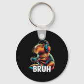 Bruh Capybaras Funny Video Games Capybara Sleutelhanger (Voorkant)
