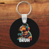 Bruh Capybaras Funny Video Games Capybara Sleutelhanger (Voorkant)