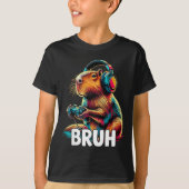 Bruh Capybaras Funny Video Games Capybara  T-shirt (Voorkant)