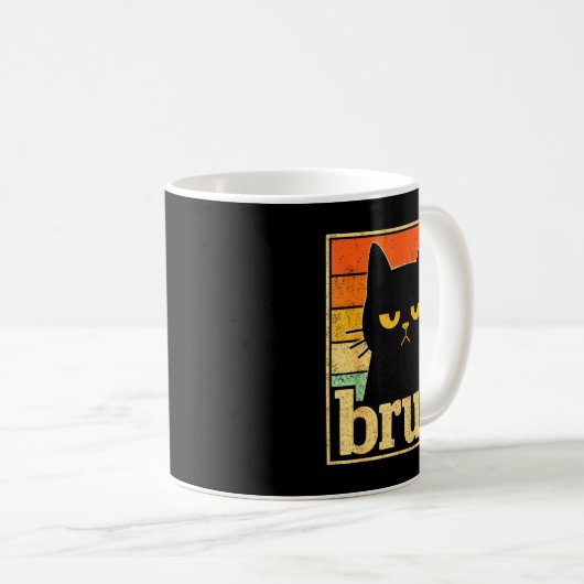 Bruh Cat Meme Graphic – Funny Cat Retro Meme For T Koffiemok (Voorkant rechts)