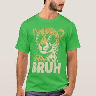 Bruh Cheetah Meme Grafische T-shirt Heren Jongens