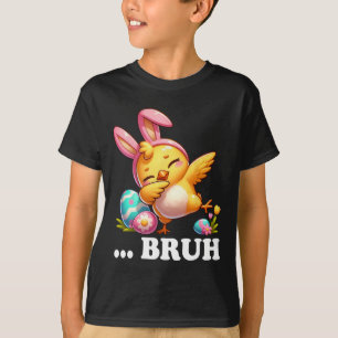 Bruh Chick Dabbing Gelukkig Pasen Eieren Jongens M T-shirt