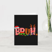 Bruh Christmas Costume Xmas Elf Santa Rudolph Pjs  Kaart (Voorkant)