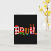 Bruh Christmas Costume Xmas Elf Santa Rudolph Pjs  Kaart (Gele Bloem)