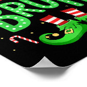 Bruh Christmas Elf Funny Xmas Kids Boys Christmas  Poster (Hoek)