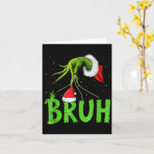 Bruh Christmas Kids Teens Boys Funny Christmas Hum Kaart (Gele Bloem)