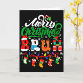 Bruh Christmas Kids Teens Boys Funny Christmas Hum Kaart (Gele Bloem)