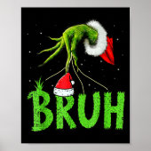 Bruh Christmas Kids Teens Boys Funny Christmas Hum Poster (Voorkant)