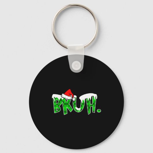 Bruh Christmas Kids Teens Boys Funny Christmas Hum Sleutelhanger (Voorkant)