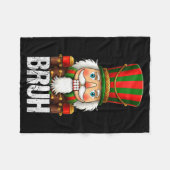 Bruh Christmas Nutcracker Santa Claus Holiday Xmas Fleece Deken (Voorkant (Horizontaal))