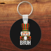 Bruh Christmas Nutcracker Santa Claus Holiday Xmas Sleutelhanger (Voorkant)