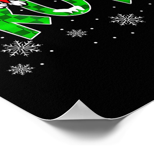 Bruh Christmas Red Plaid Funny Family Teens Boys K Poster (Hoek)