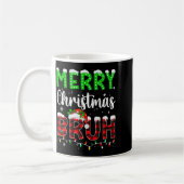 Bruh Christmas Red Plaid Teens Boys Kids Xmas Paja Koffiemok (Links)