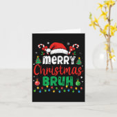 Bruh Christmas Shirt Kids Xmas Men Teen Boys Funny Kaart (Gele Bloem)