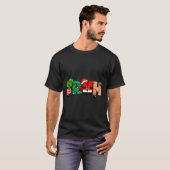 Bruh Christmas Tree Xmas Elf Santa Rudolph Pajamas T-shirt (Voorkant volledig)