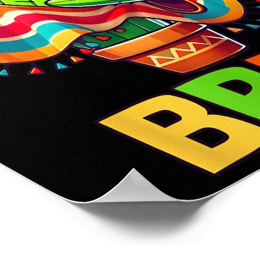 Bruh Cinco de Mayo Mexicaanse partij Dabbing Cactu Poster (Hoek)