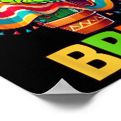 Bruh Cinco de Mayo Mexicaanse partij Dabbing Cactu Poster (Hoek)