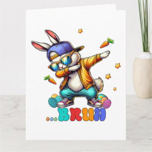 Bruh Dab Konijn Pasen Grappig Kaart