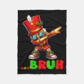 Bruh Dab Nutcracker Funny Kids Boys Mens Christmas Fleece Deken (Voorkant)
