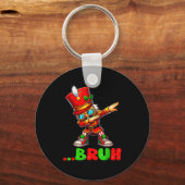 Bruh Dab Nutcracker Funny Kids Boys Mens Christmas Sleutelhanger (Voorkant)